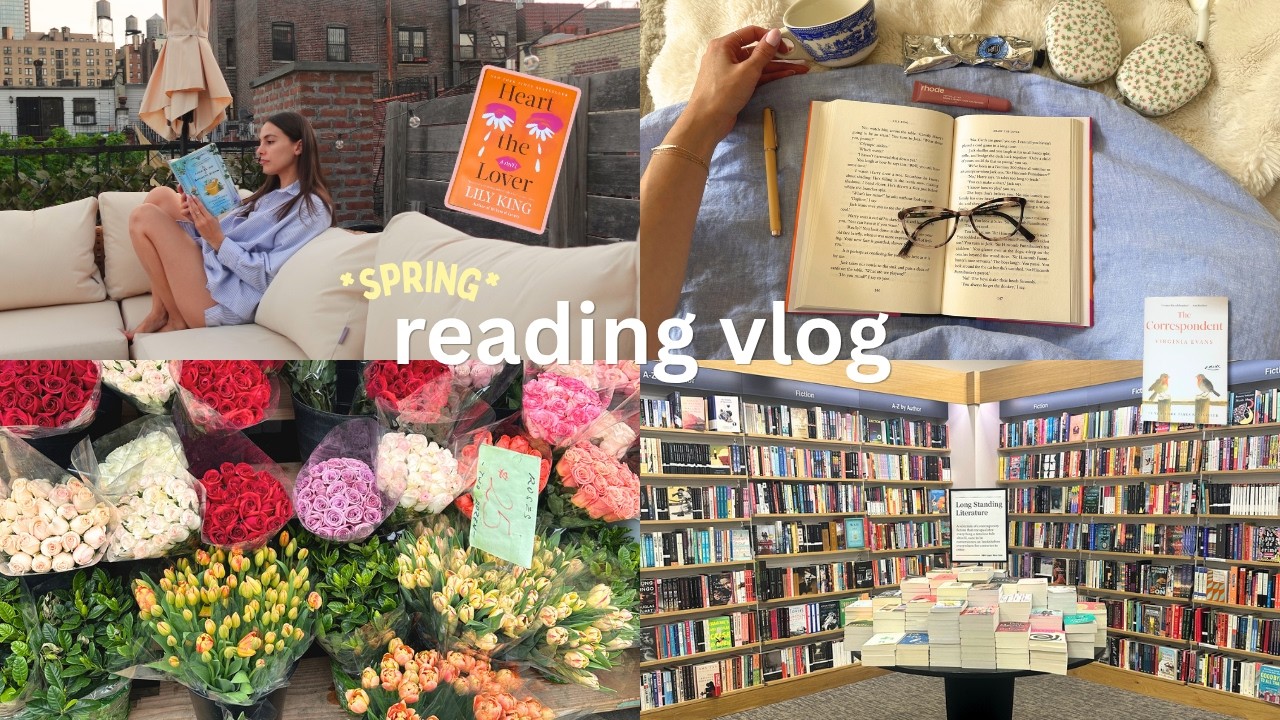 *spring* reading vlog 🌷📖 barnes & noble, library browsing & spring reads