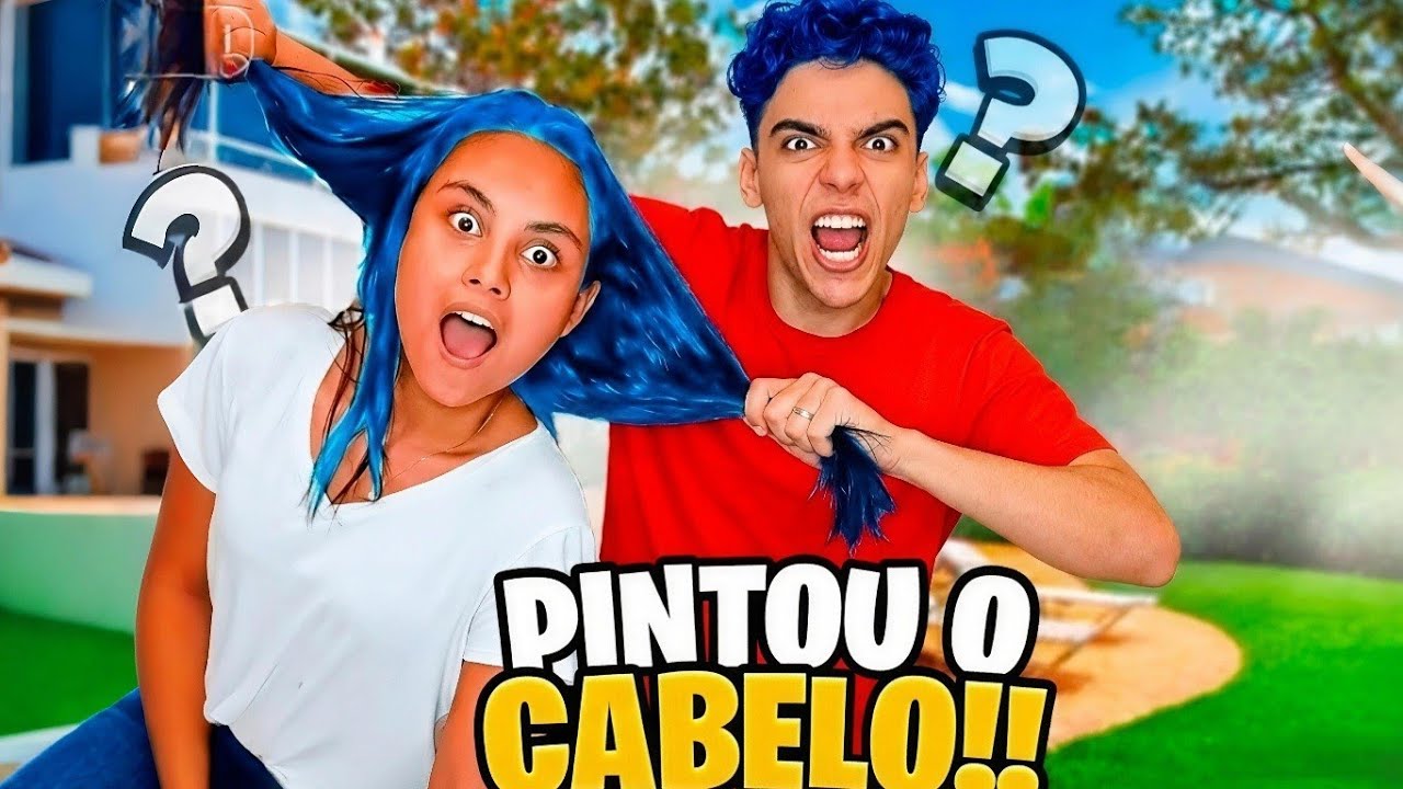 RAFAEL PINTOU O CABELO DE THAÍS DE SURPRESA *ela surtou ☠️
