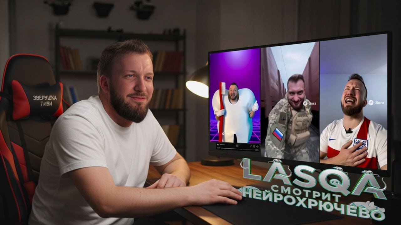 Lasqa смотрит очередную порцию нейрохрючева 🤖