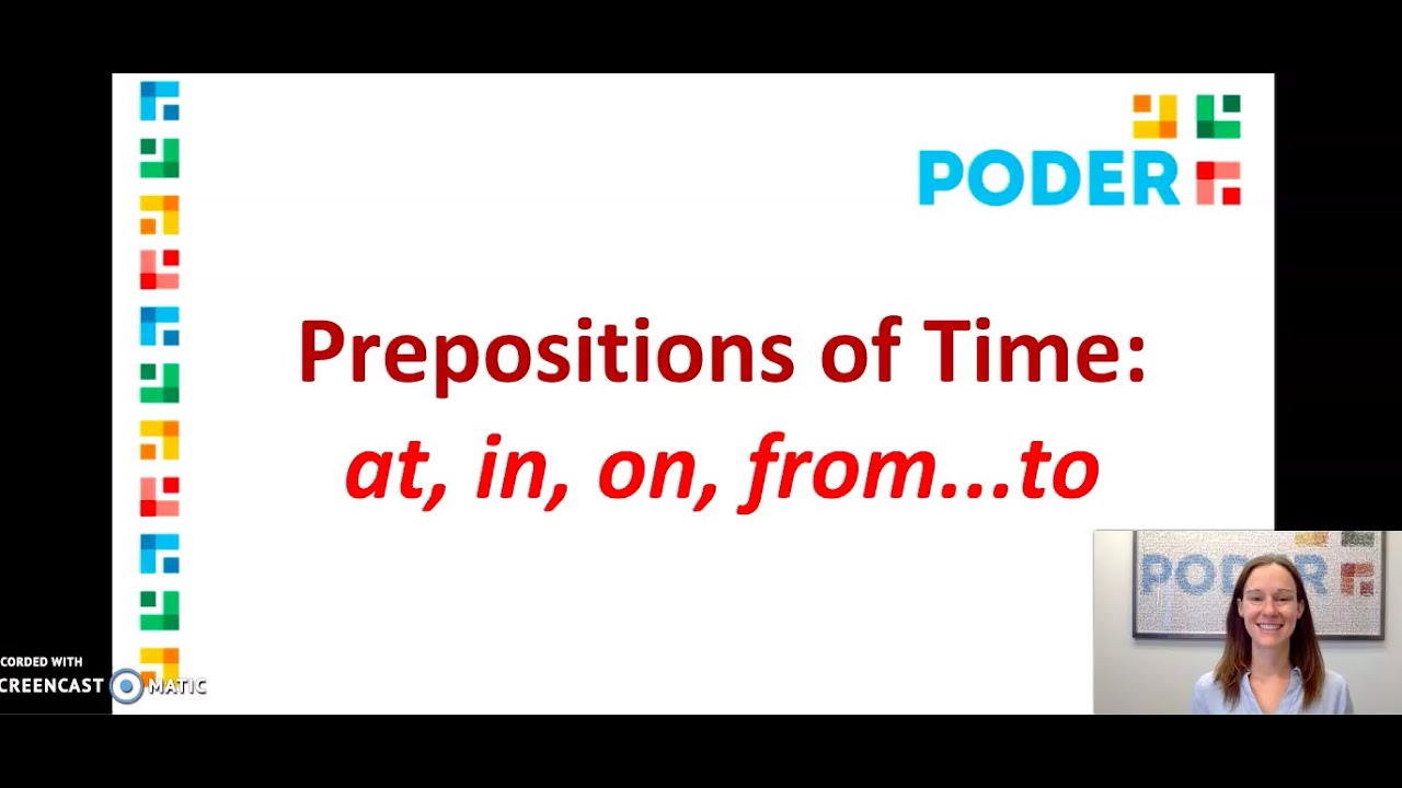Prepositions of Time - at, in, on, from...to