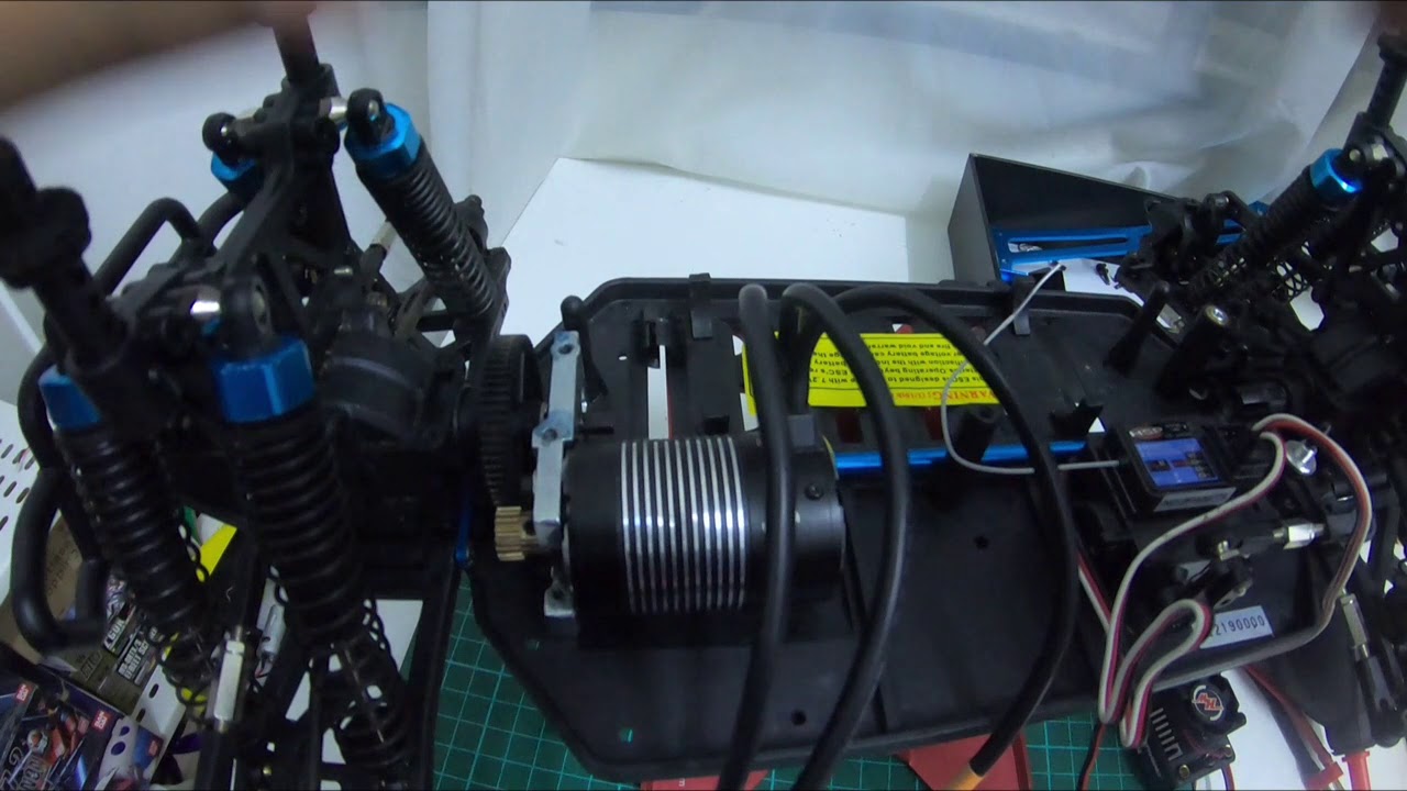 Hsp brontosaurus upgrade part 3 - hobbywing brushless combo install, (Bahasa Malaysia)