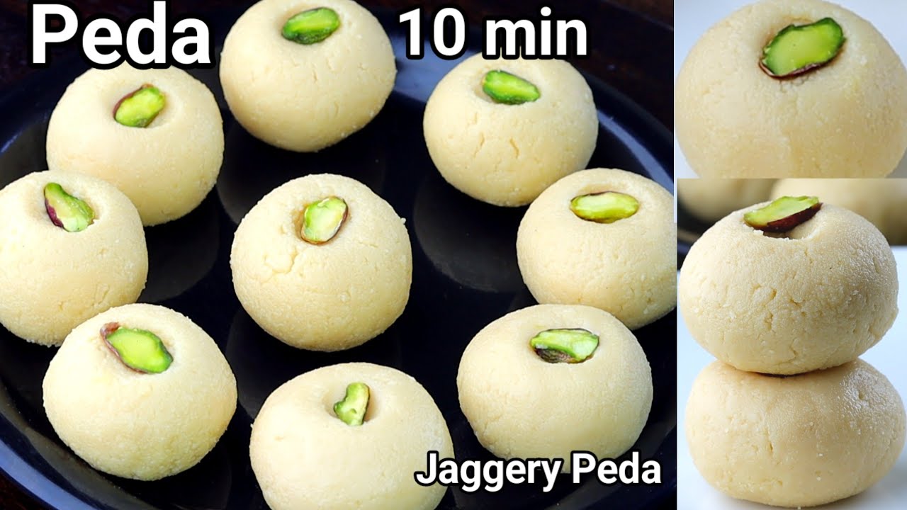Instant Peda with Milk Powder|Jaggery Peda|NoSugar Peda|Peda Recipe|Milk Powder Peda|Milk PedaRecipe