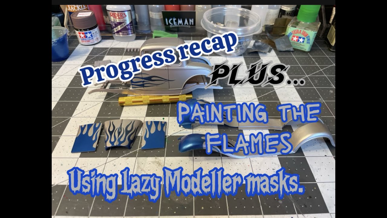 Progress recap, Plus painting the flames using Lazy Modeller masks.