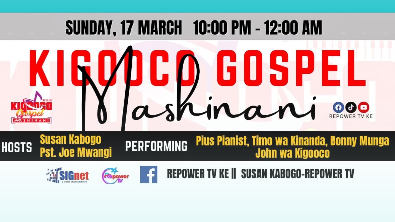 KIGOOCO GOSPEL MASHINANI: With Bonny Munga, Pius Pianist, Timo wa Kinanda and John wa Kigooco.