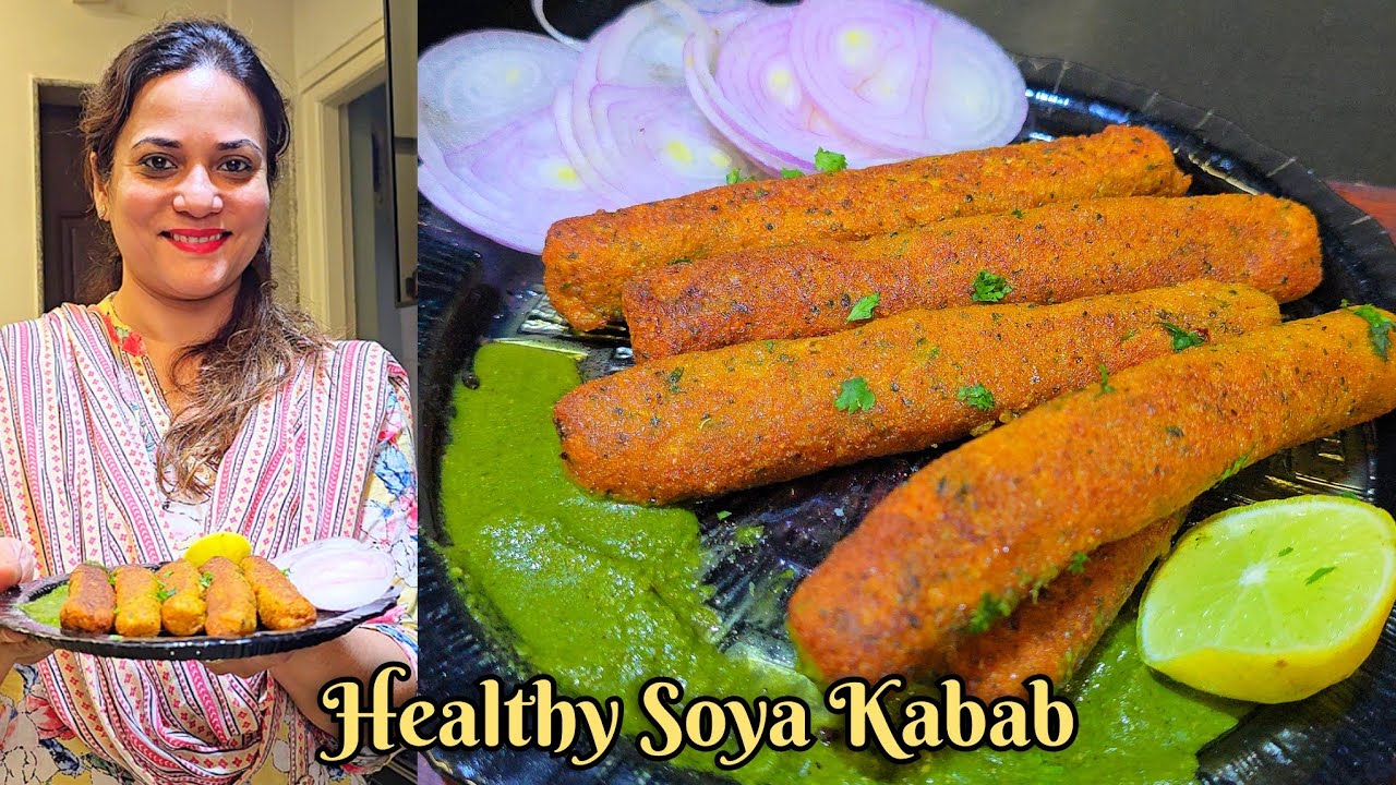 Healthy Dinner Soyabean Seekh Kabab Recipe | Nutri Kababs Recipe | Protein Soya Chunk Kabab