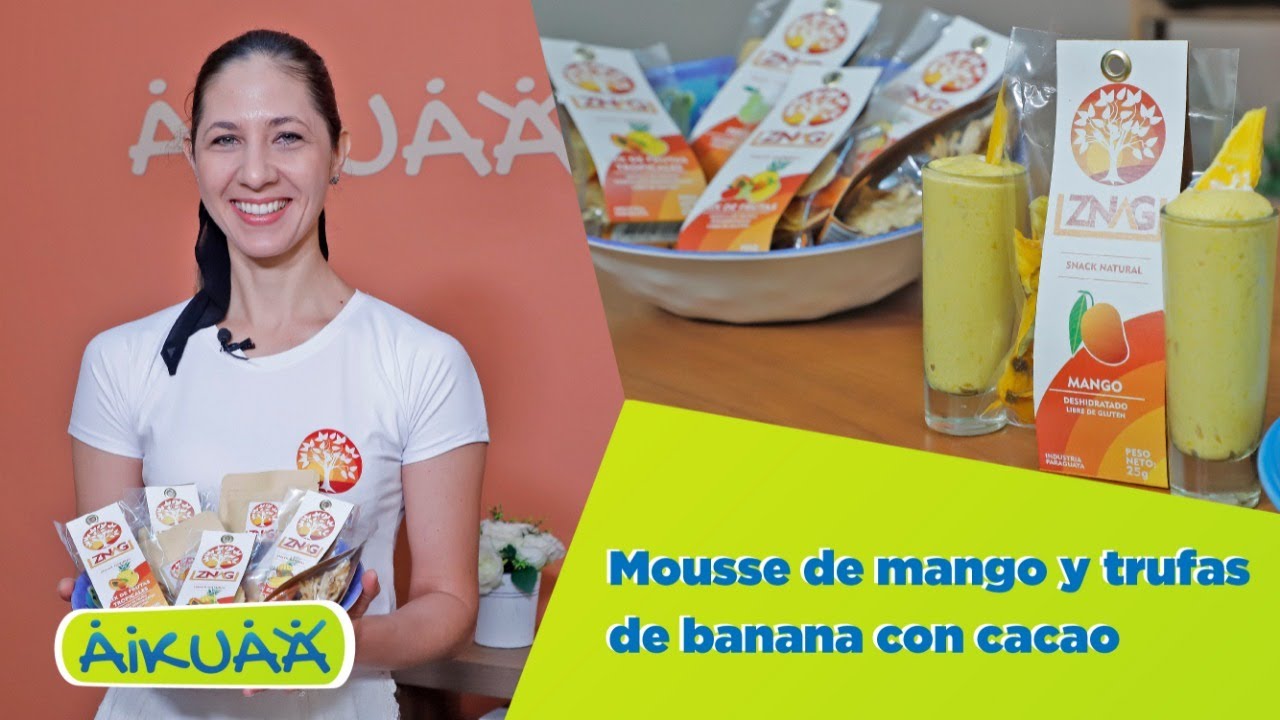 Mousse de mango y trufas de banana con cacao | Capitulo 78 | Aikuaa