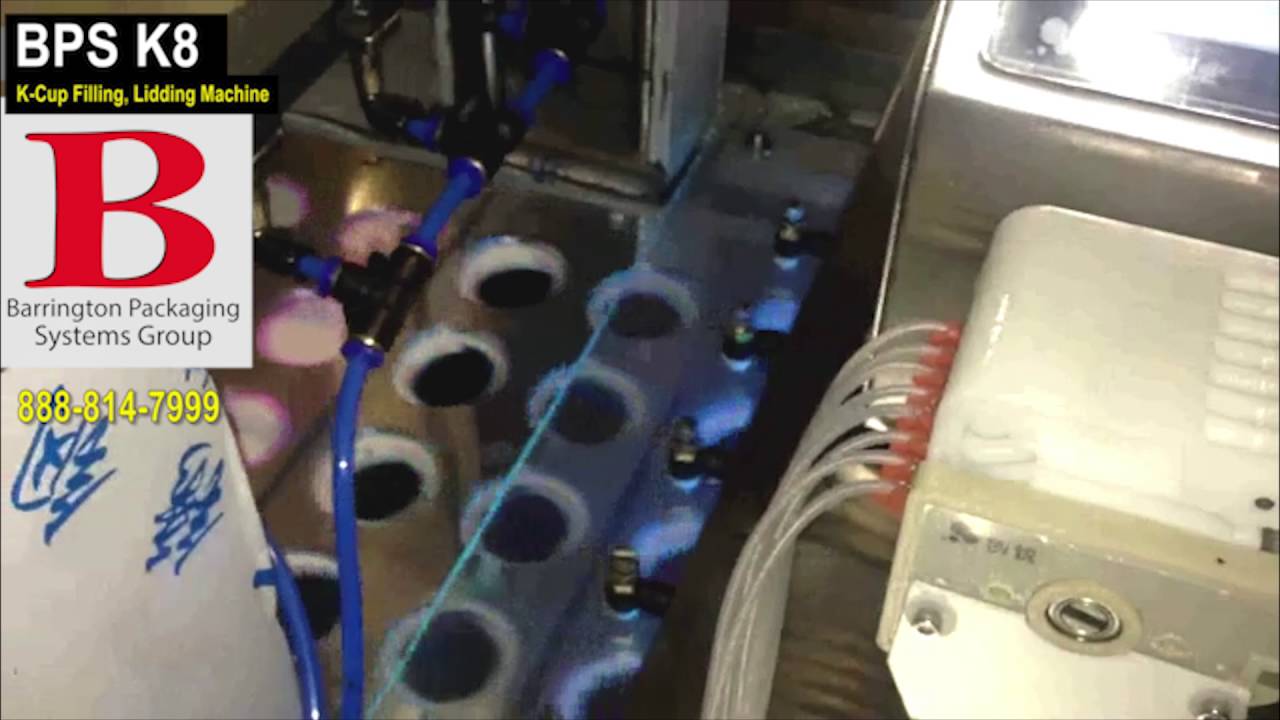 Barrington Packaging BPS-K8 K-Cup Filling, Lidding machine.