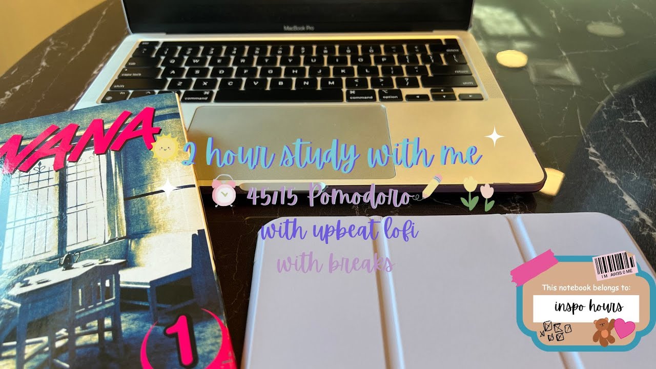 2-HOUR STUDY WITH ME 📄 (45/15 Pomodoro) | with kpop/pop lofi 🎧 | with breaks | #1