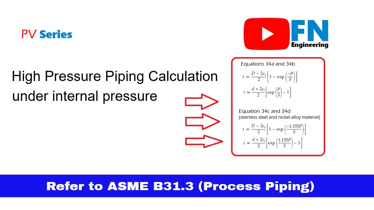 High Pressure Piping Calculation as per ASME B31.3