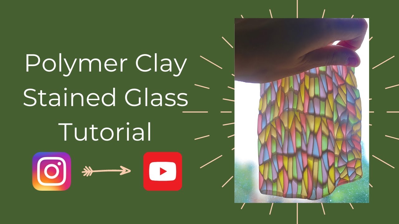 Polymer Clay Stained Glass Earrings Slab Tutorial