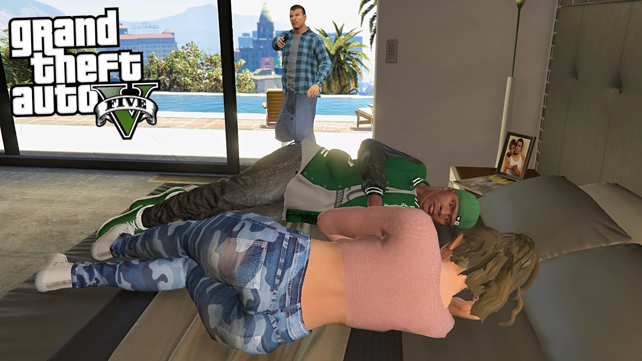 FRANKLIN GIRLFRIEND LUCIA BROTHER CATCHES THEM IN BED IN GTA 5!!!