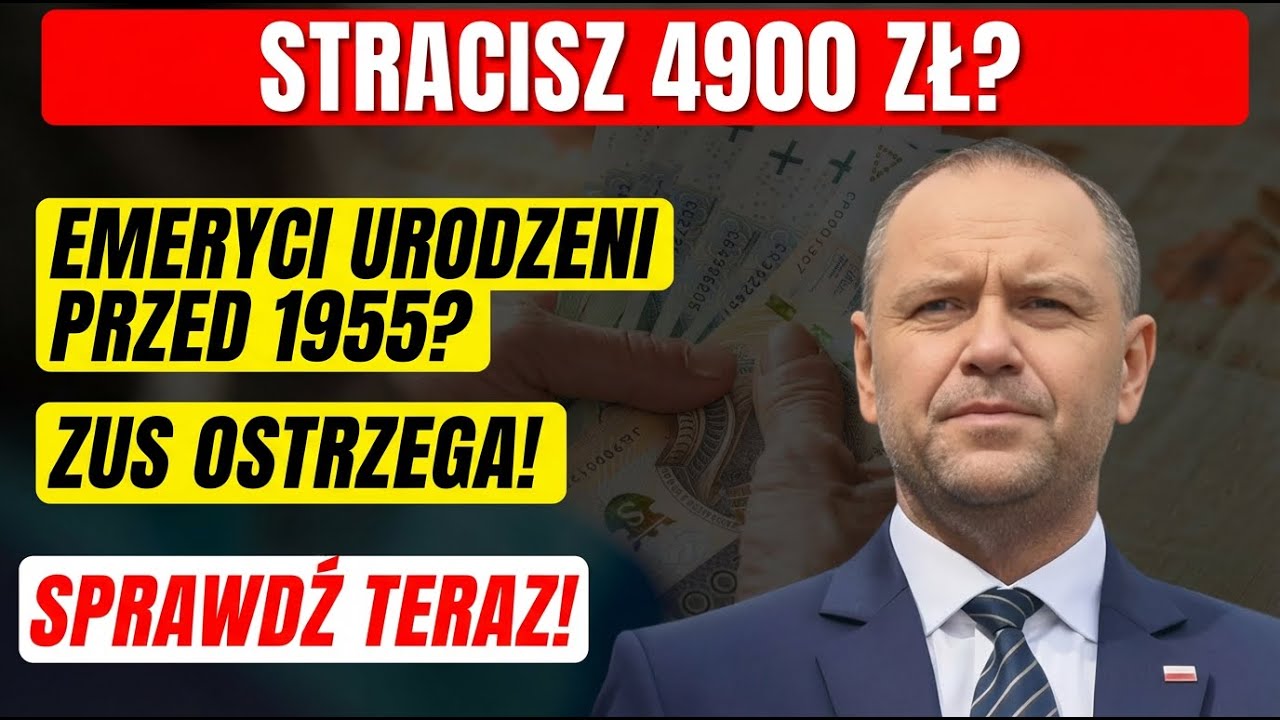 PILNE! ZUS ostrzega: Emeryci przed 1955 r. mogą stracić 4900 zł – sprawdź teraz