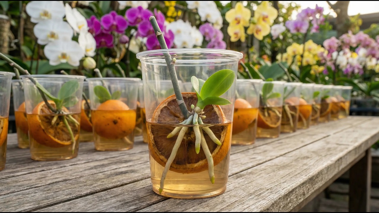How to propagate 1000 orchid plants using only orange peel - Simple and unique.