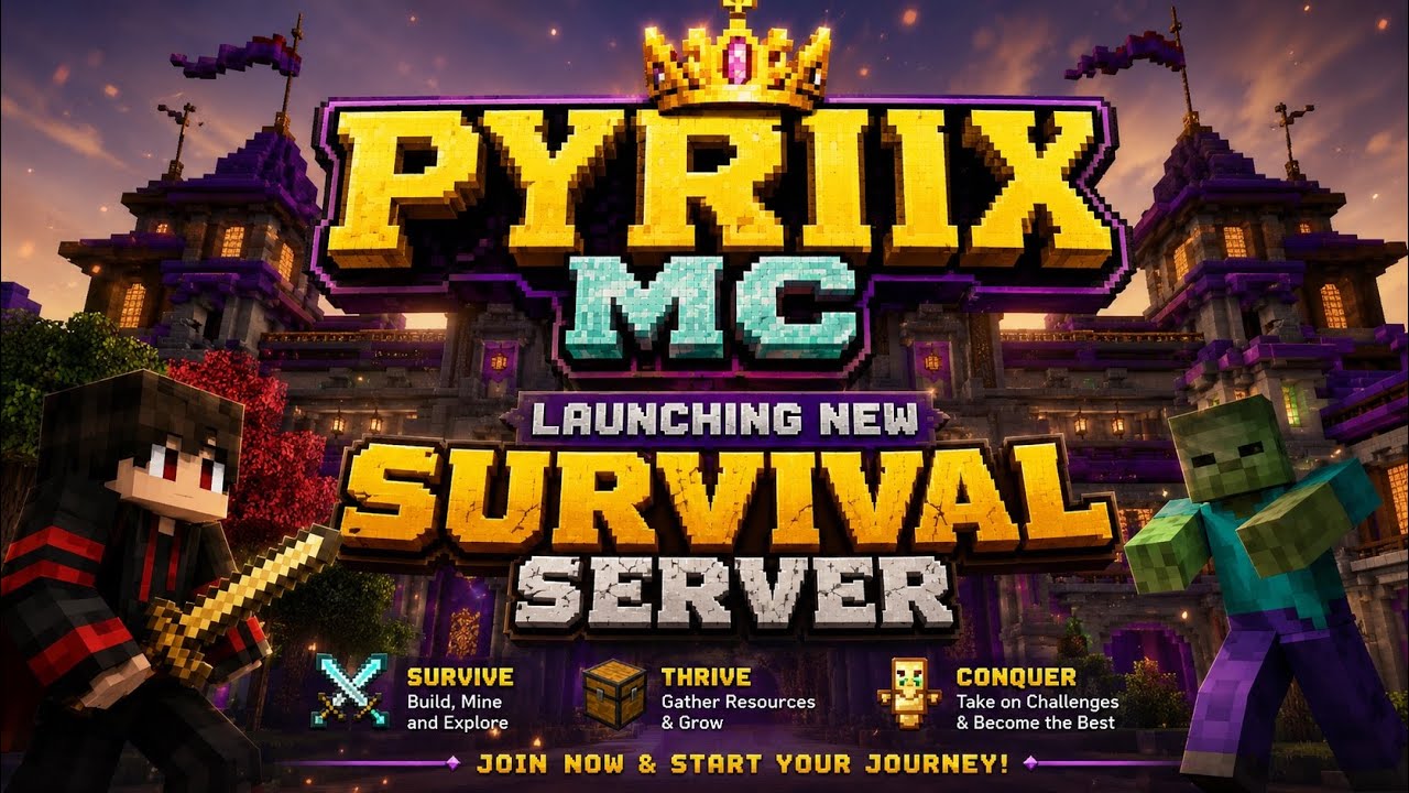 Best Minecraft Survival Server for Tamil Gamers! ⚔️ Pyrix MC