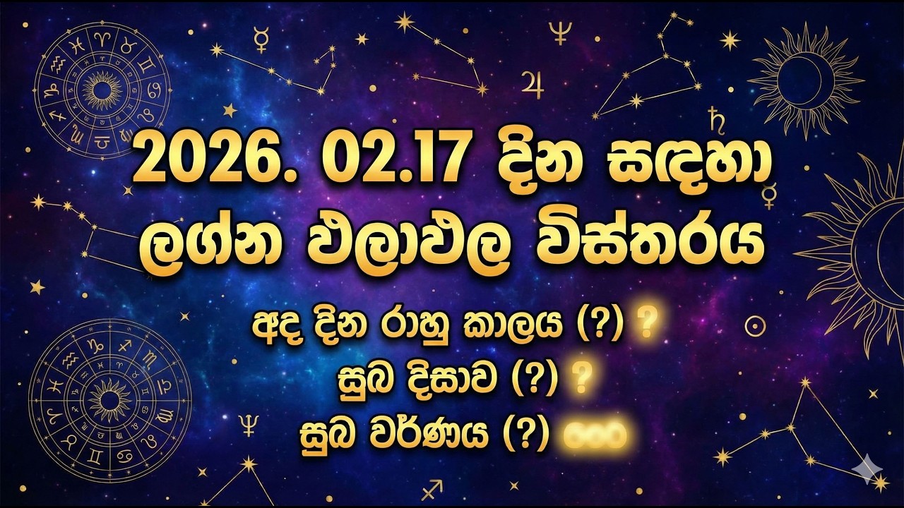 ලග්න ඵලාඵල විස්තරය 2026.02.17 දින සඳහා .