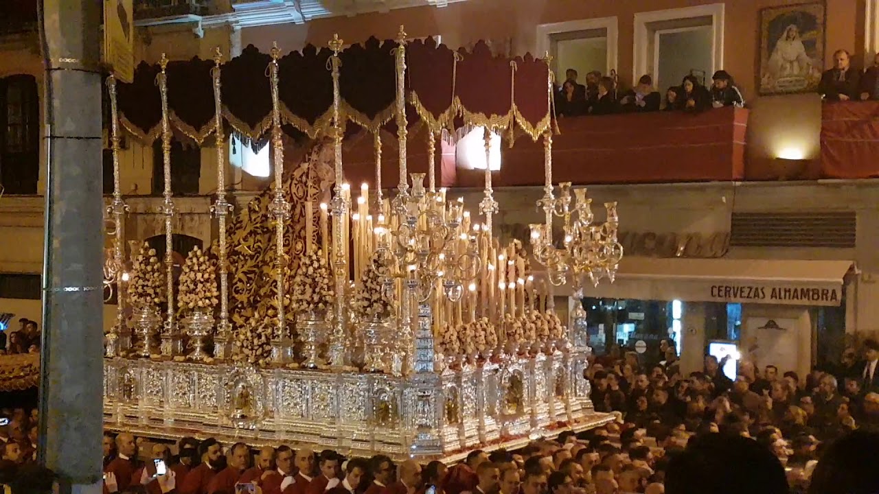 Rezo a tus pies, Virgen de la Trinidad en Tribuna de los Pobres, Lunes Santo Málaga 2018
