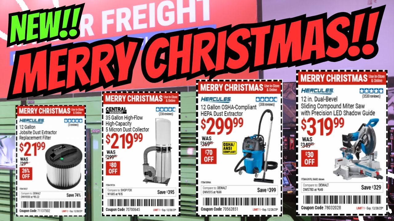 Harbor Freight Merry Christmas SUPER Coupons! (12/15&ndash;12/28)