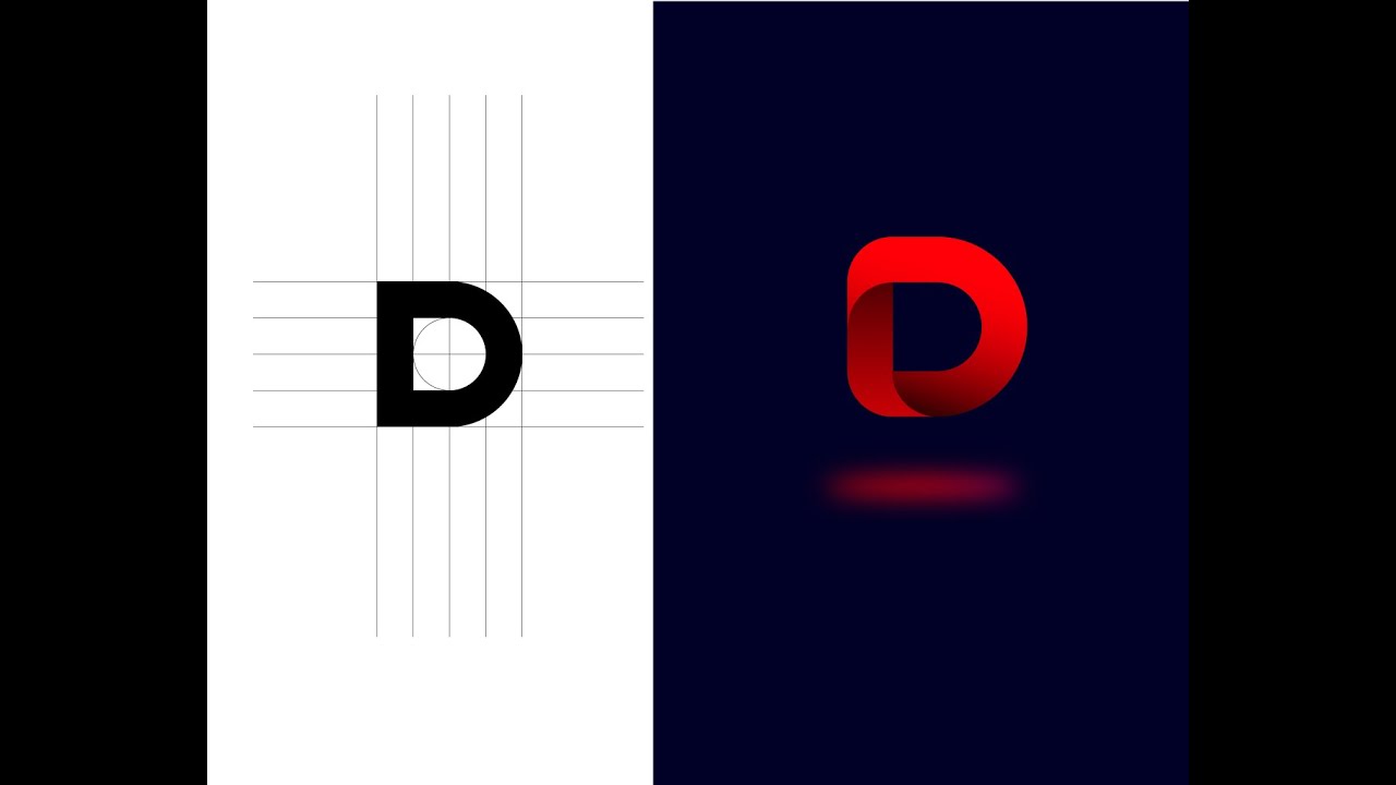 How To Create 3D Alphabet Logo | Adobe illustrator Tutorial | D Logo