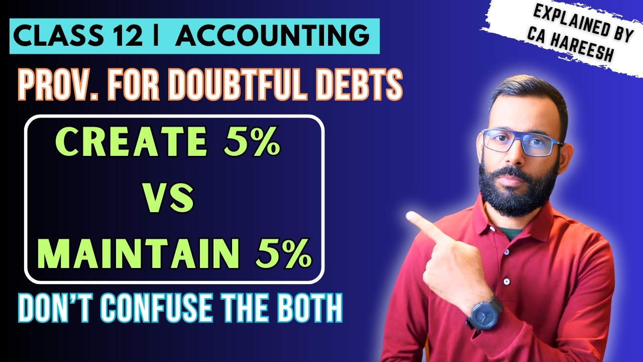 Compute Provision for Doubtful Debts Correctly | Partnership Accounts