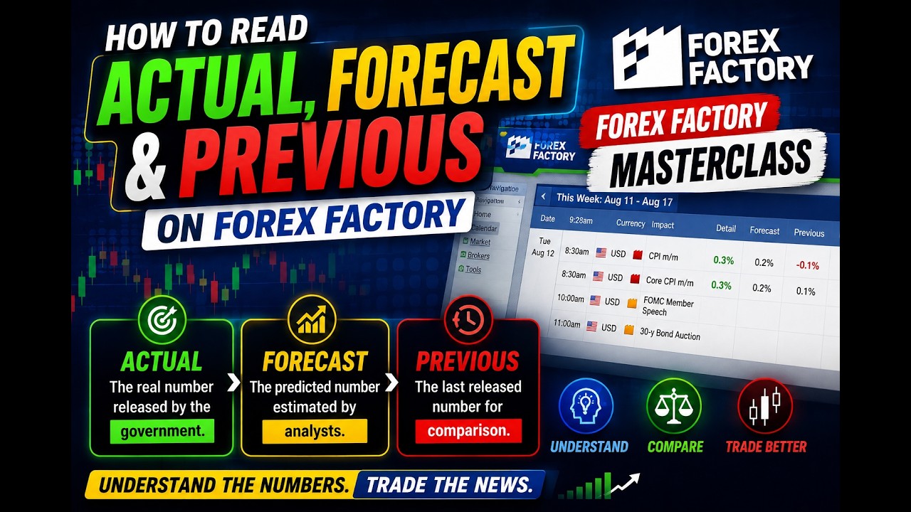 How to read Actual, Forecast & Previous on Forex Factory | Forex Factory Masterclasses.