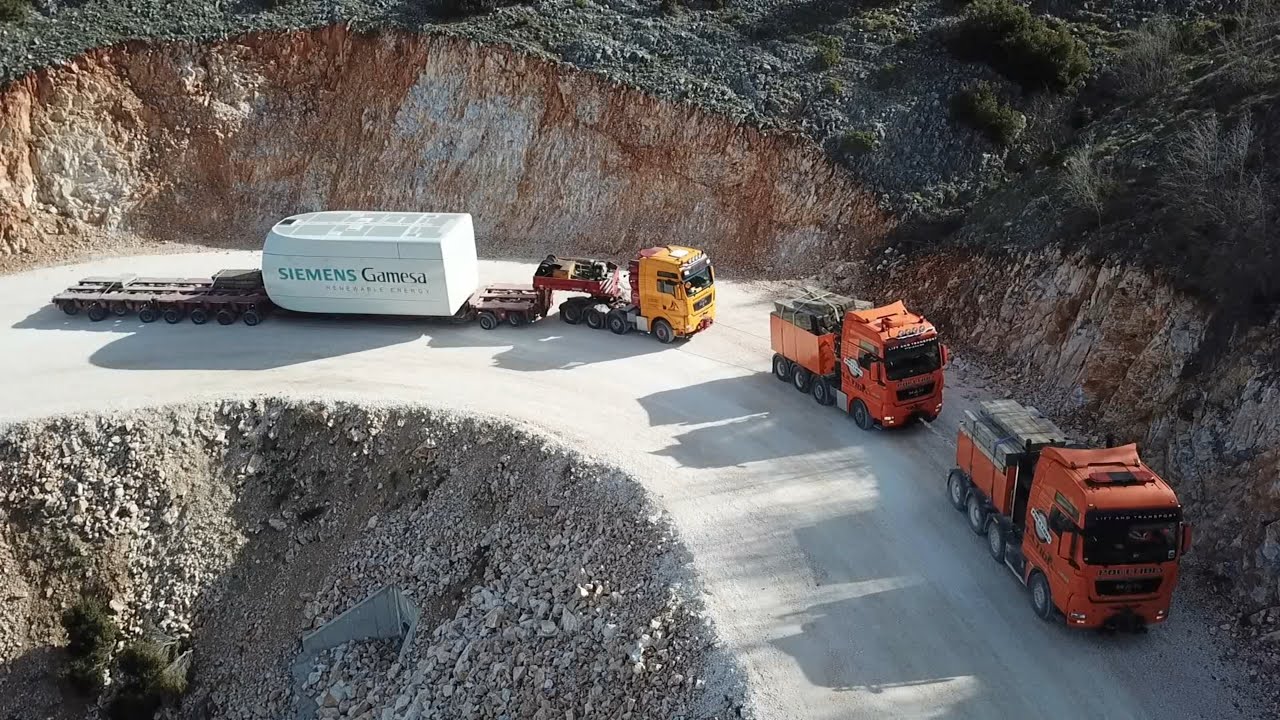Transporting 70 Meters Wind Blades - Anipsotiki SA