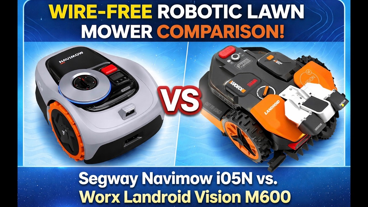 Сравнение беспроводных роботизированных газонокосилок: Segway Navimow i105N и Landroid Vision M600