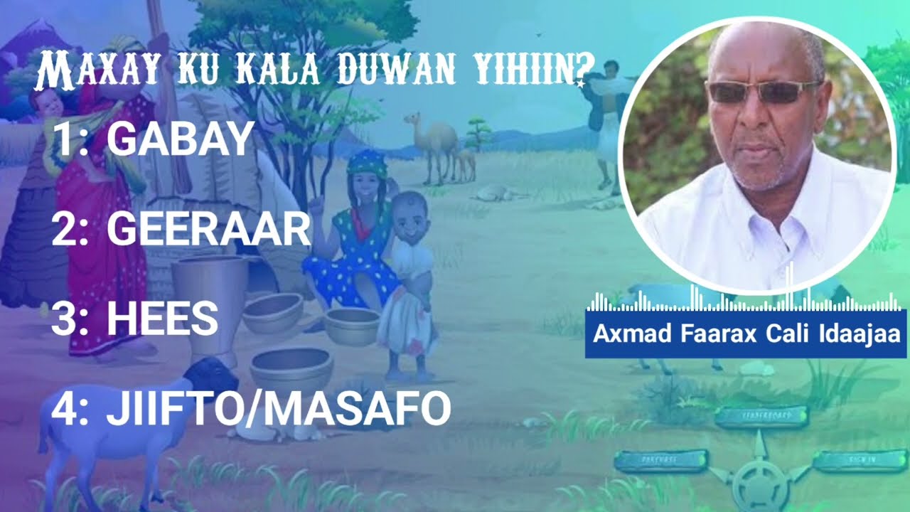 Maxay ku Kala duwan yihiin Gabayga, Heesta, Geeraarka iyo Masafada/Jiiftada | QEYBTA 1AAD