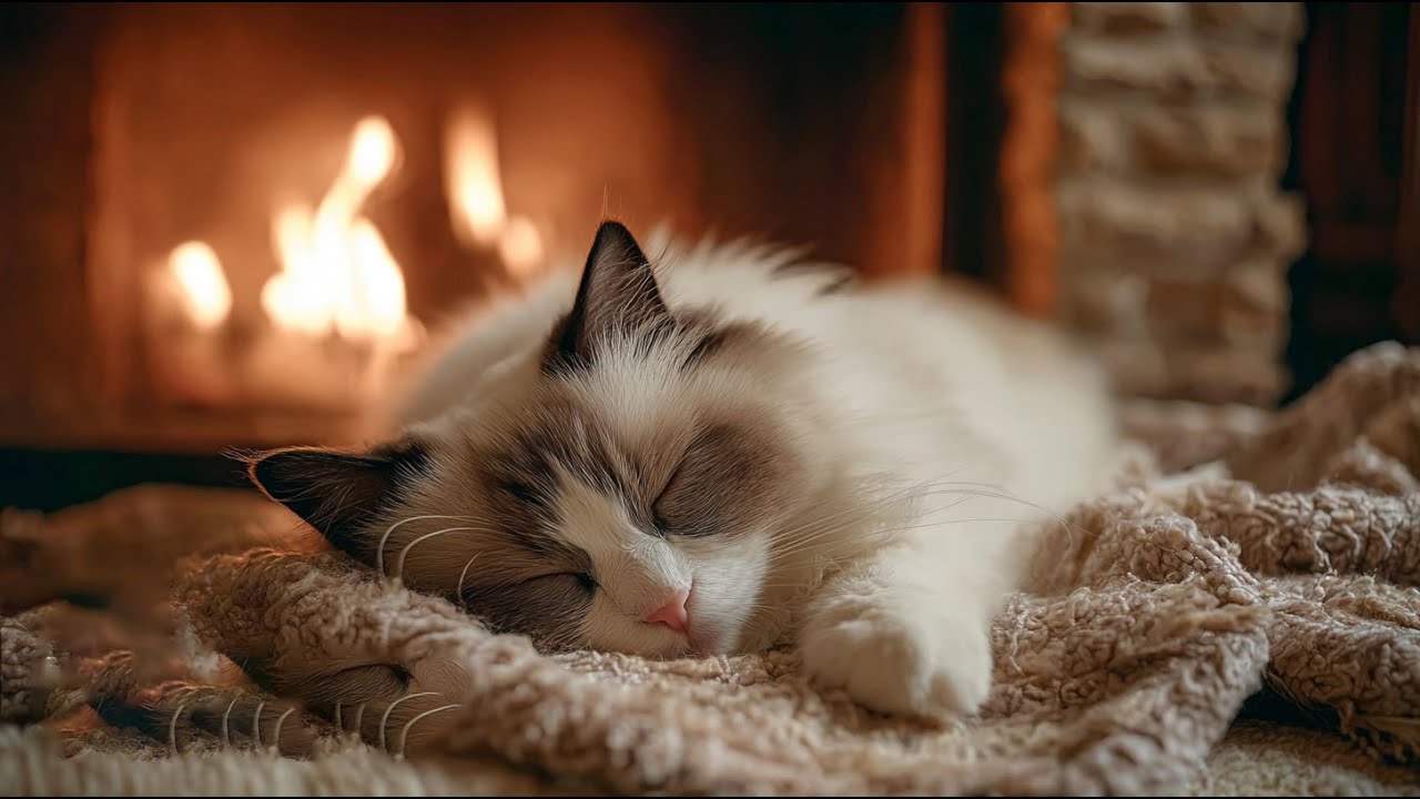 528Hz Healing Music for Cats (with cat purring sounds) - Relief of Stress and Anxiety