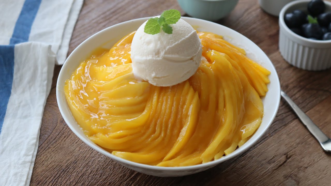 [ENG CC] 더위를 잊게 하는 우리집표 망고빙수 : Mango Shaved Ice l Mango Bingsu [아내의 식탁]