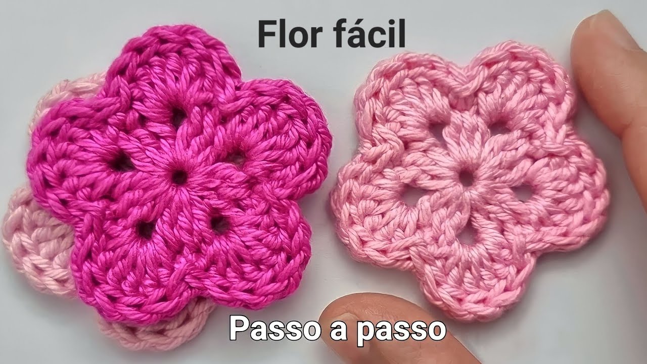 Flor de crochê PASSO A PASSO
