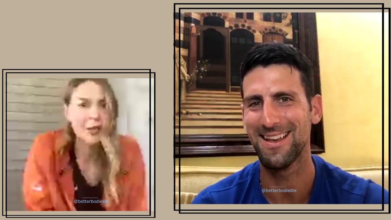 Novak Djokovic   and  Maria  Sharapova Instagram Live