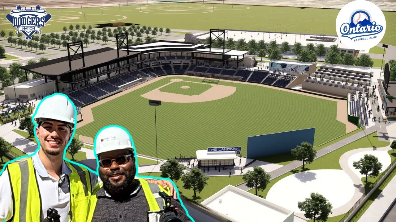 Touring The Dodgers New $100 Million+ Single-A Baseball Stadium In Ontario!