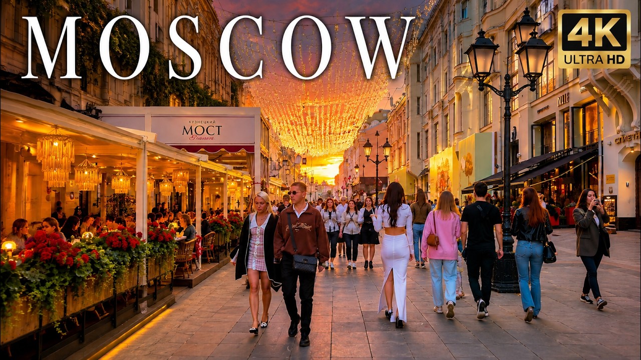 Москва во всей красе 🇷🇺 Вечерняя прогулка по центру города [4K]