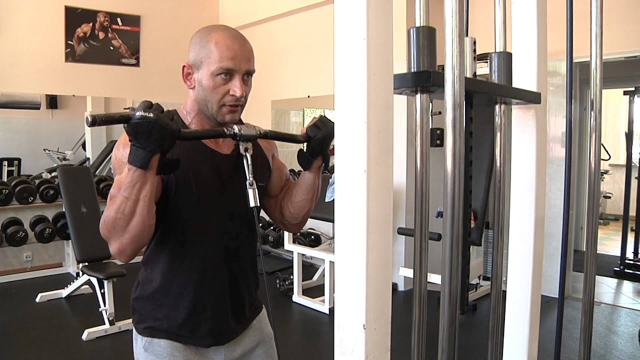Trening z mistrzem  Arkadiusz Misiak   biceps tv Kanał S Lubartów