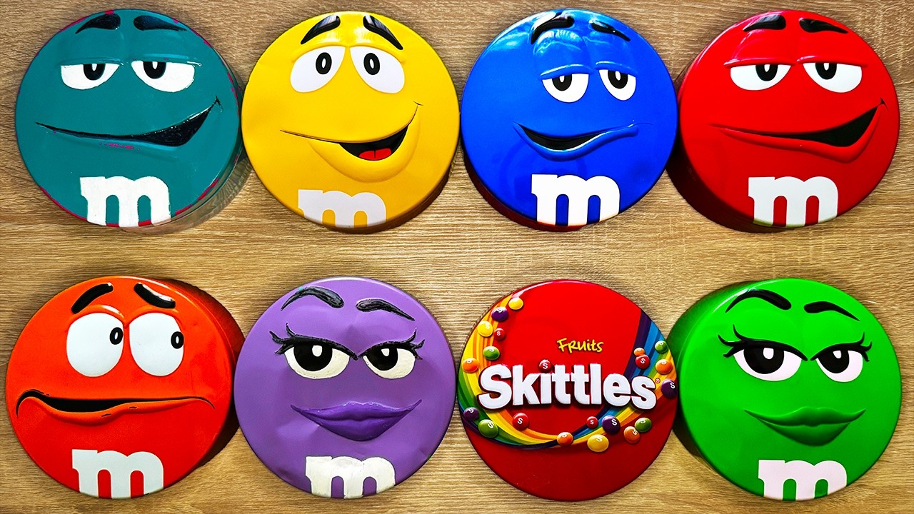 Satisfying Video | Mesmerizing Unpacking GIANT Skittles & Delicious M&M'S Candy From Funny Tins ASMR