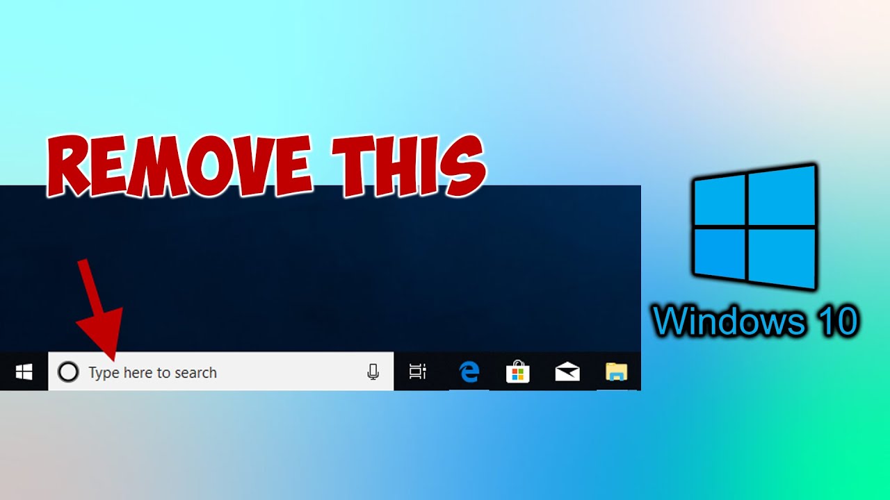 How To remove Search bar Icon in windows 10 2024