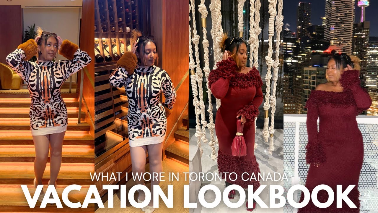 VACATION LOOKBOOK | What I wore in Toronto (ski suit, night out dresses, sets) | Girls Ski Trip Look