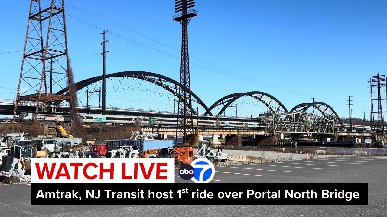 LIVE | NJ Transit, Amtrak host 1st ceremonial ride across new Portal North Bridge in New Jersey