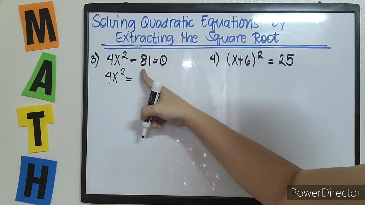 TAGALOG: Solving Quadratic Equations by Extracting the Square Root #TeacherA #MathinTagalog