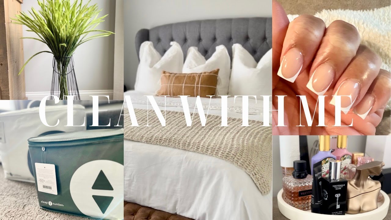SPRING CLEAN WITH ME | SLEEP NUMBER MATTRESS DELIVERY + BEDROOM REFRESH 🧺