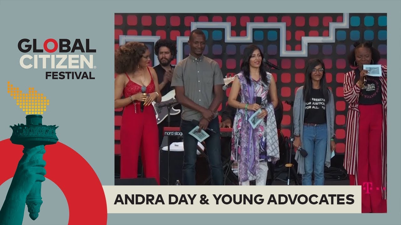 Andra Day Brings Youth Activists on Stage | Global Citizen Festival NYC 2017