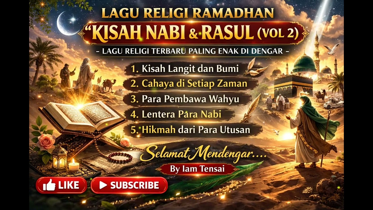 KISAH NABI & RASUL (VOL 2) || LAGU RELIGI TERBARU 2026|| LAGU RELIGI RAMADHAN PALING ENAK DI DENGAR