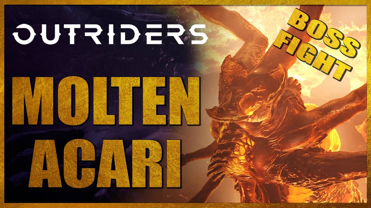 Molten Acari (Volcano Spider) Boss Fight Outriders