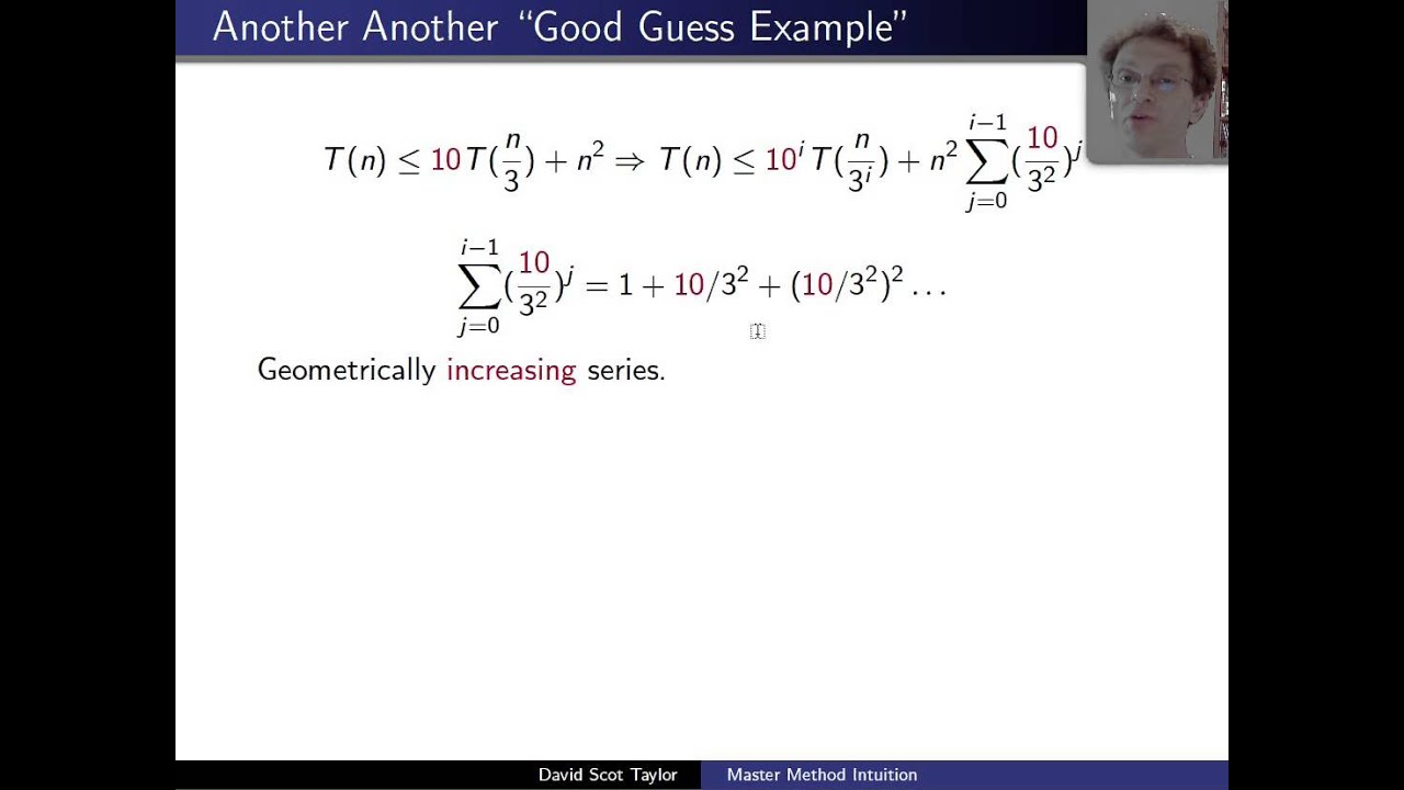 Master Method Proof Intuition (Updated Version Linked in comments)