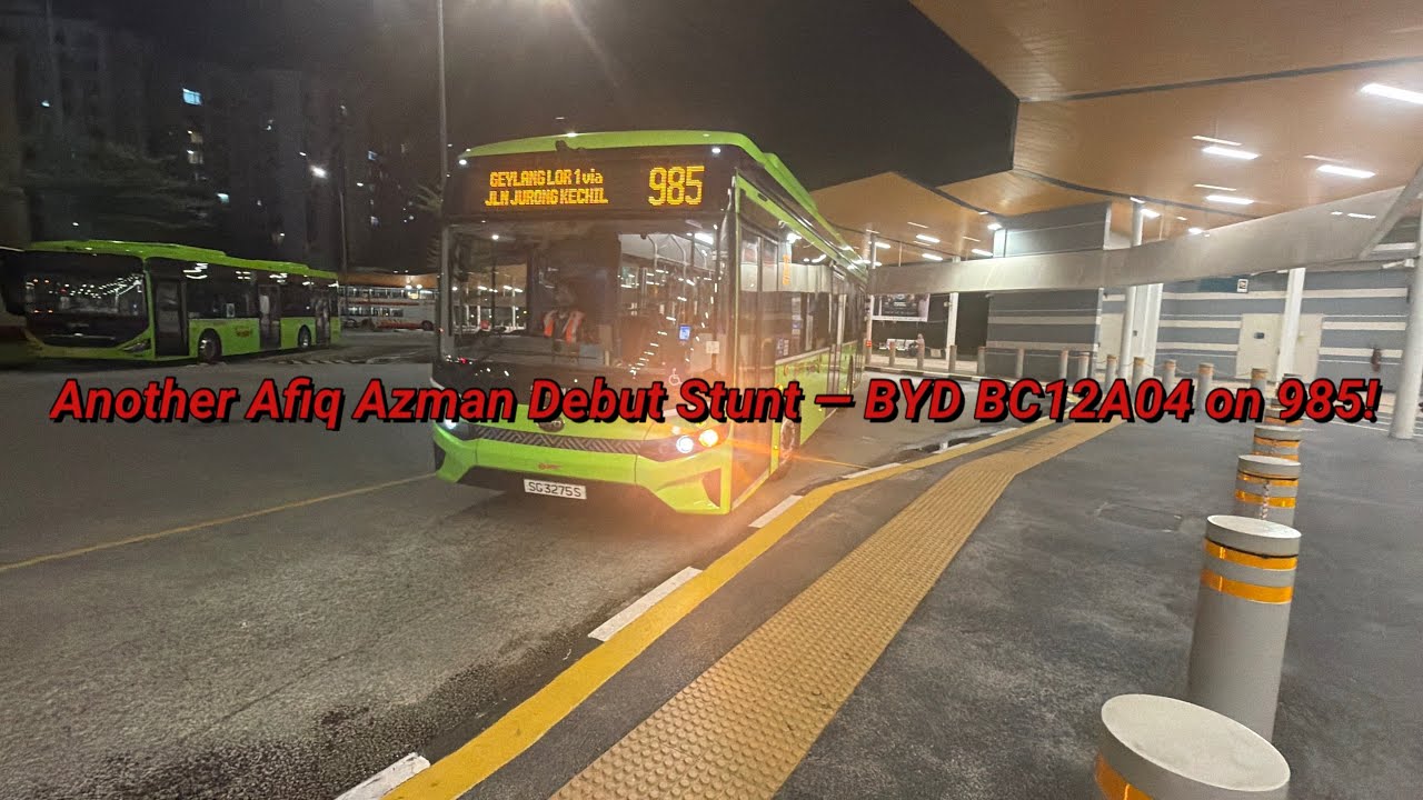 B’day Eve @tintinspartan Debut Stunt: SG3275S On 985! | SMRT BYD BC12A04 | Bus Joyrides Episode 36