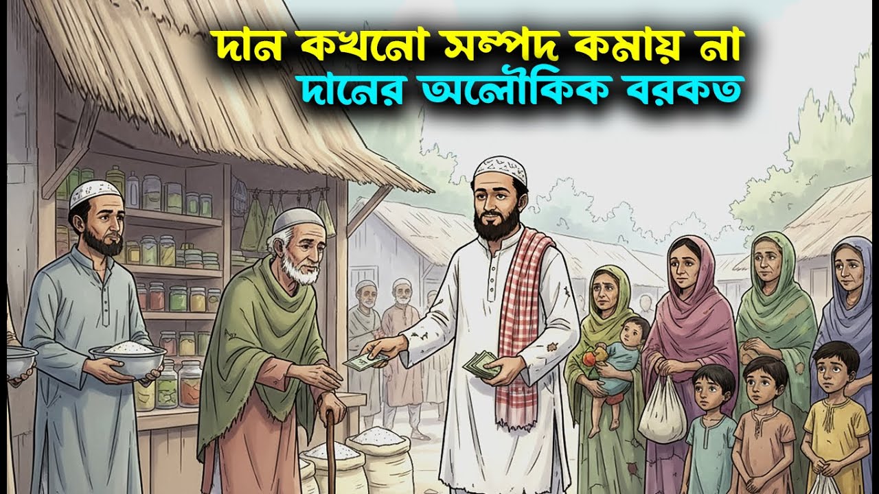 দান কখনো সম্পদ কমায় না | দানের অলৌকিক বরকত | হৃদয়ছোঁয়া ইসলামিক গল্প। ইসলামিক গল্প ভান্ডার