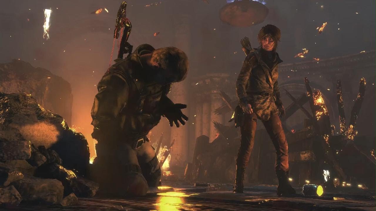Rise of the Tomb Raider The End Helicopter and Boss Main Ending Scene