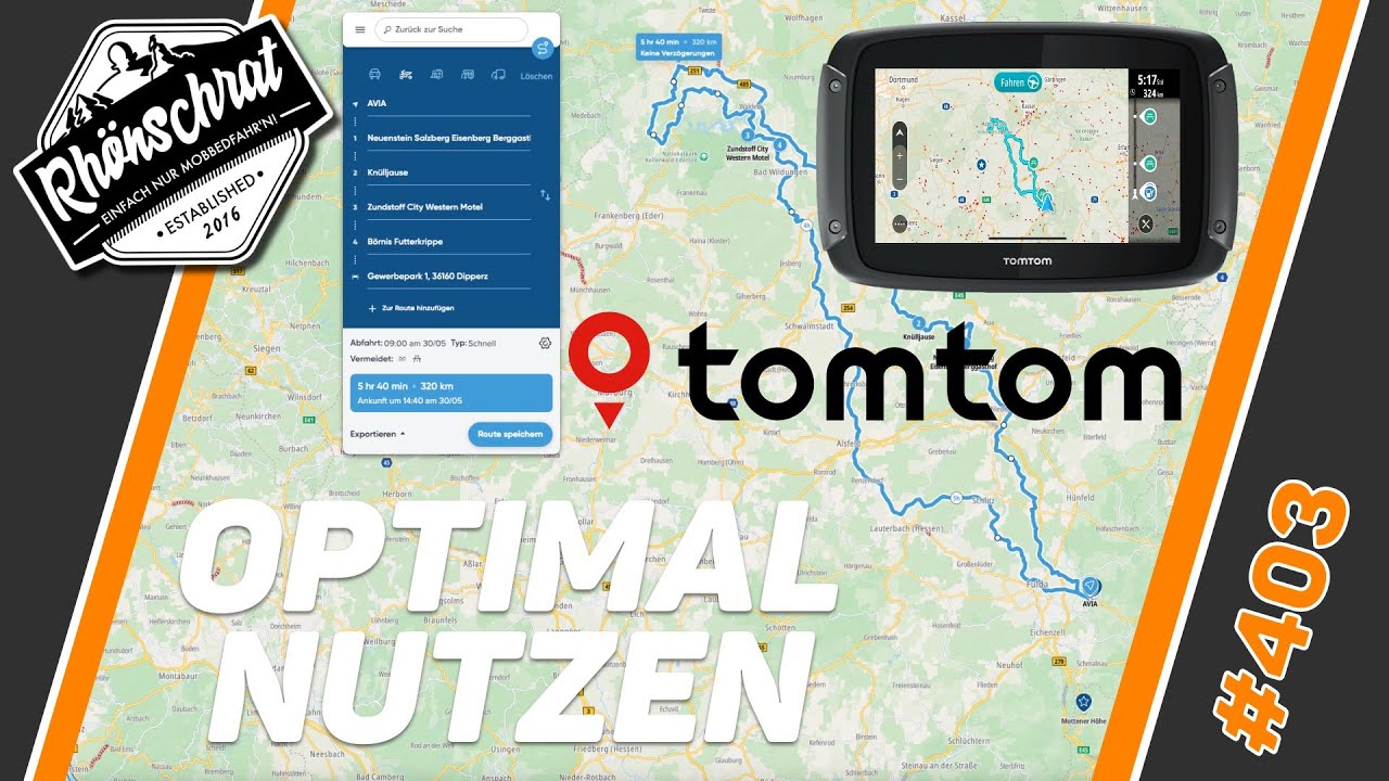 TomTom Rider 550 optimal nutzen | Von der Planung am PC bis zur Übertragung aufs Gerät | №403
