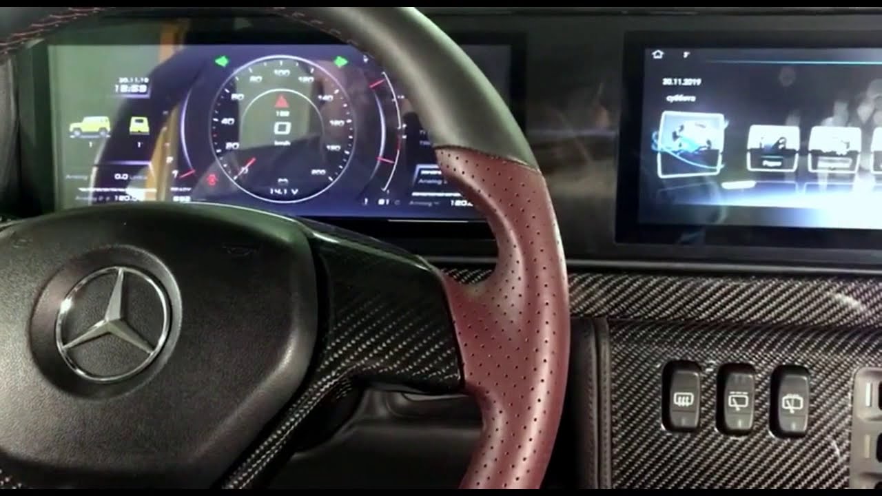 W463 тюнинг немецкого УАЗа, новый щиток приборов в старый Mercedes гелендваген.