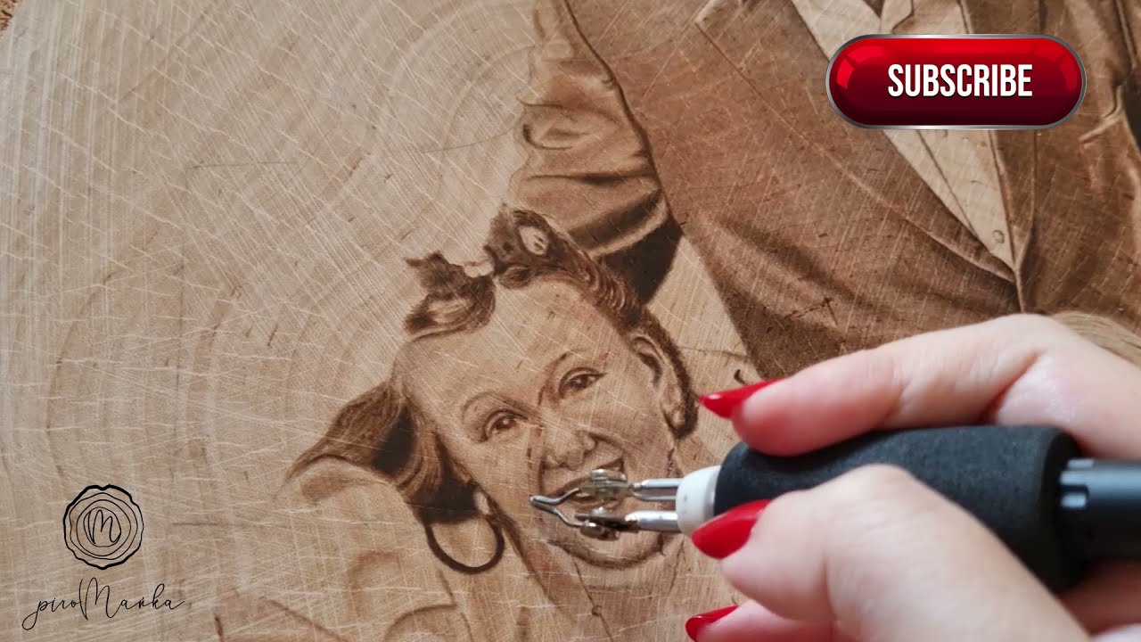 Pirografia - portret na brzozie- kilka zdań na temat wypalania twarzy Pyrografy - portrait burned